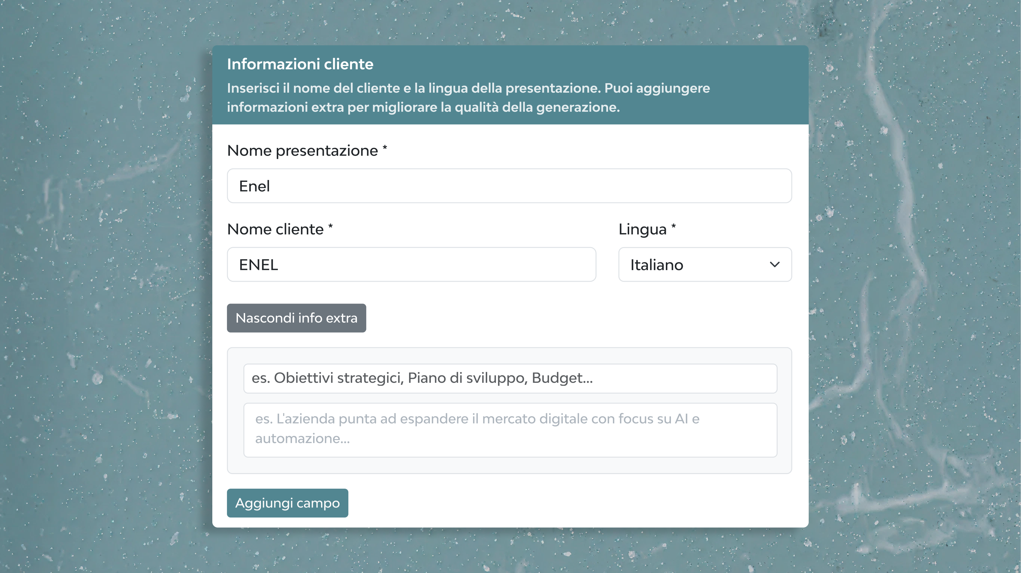 Scegli a chi presentare